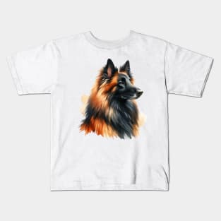 Belgian Tervuren Watercolor - Beautiful Dog Kids T-Shirt